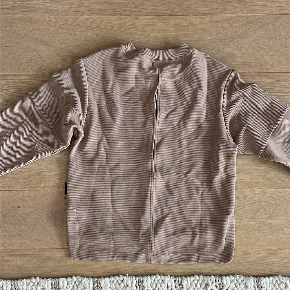 Varley Taupe Ribbed Sweatshirt Small - Picture 4 of 4